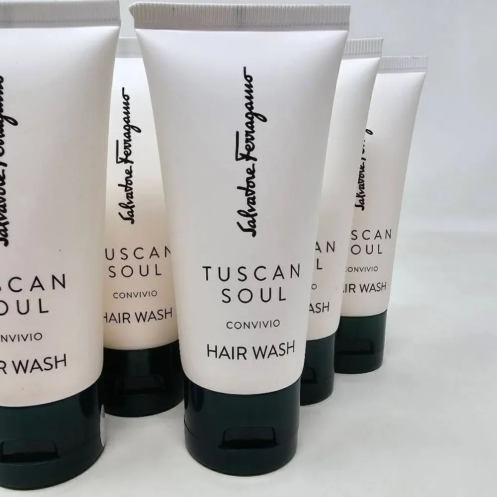 SALVATORE FERRAGAMO TUSCAN SOUL CONVIVIO SHAMPOO HAIR WASH SET OF 9 X 1.69 OZ - Picture 2 of 6
